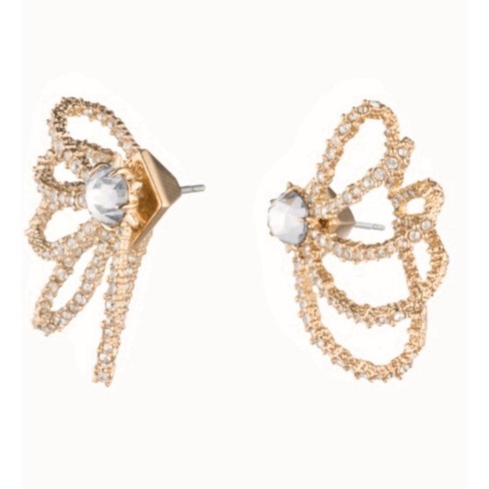 ALEXIS BITTAR Gold Crystal Lace Orbiting Thorny
Sculpted Essential Post Earrings - Picture 10 of 16